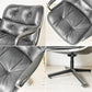 ノル Knoll ポロックチェア Pollock Chair エグゼクティブチェア デスクチェア 4本脚 グライズ仕様 レザー 本革 チャールズ・ポロック Charles Pollock ビンテージ ★