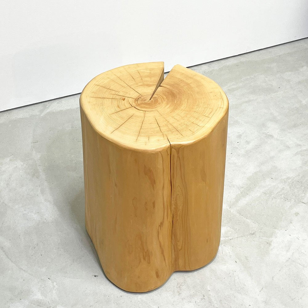 ティンバークルー TIMBER CREW 切り株 スツール クラフト家具 花台 ナチュラル ●