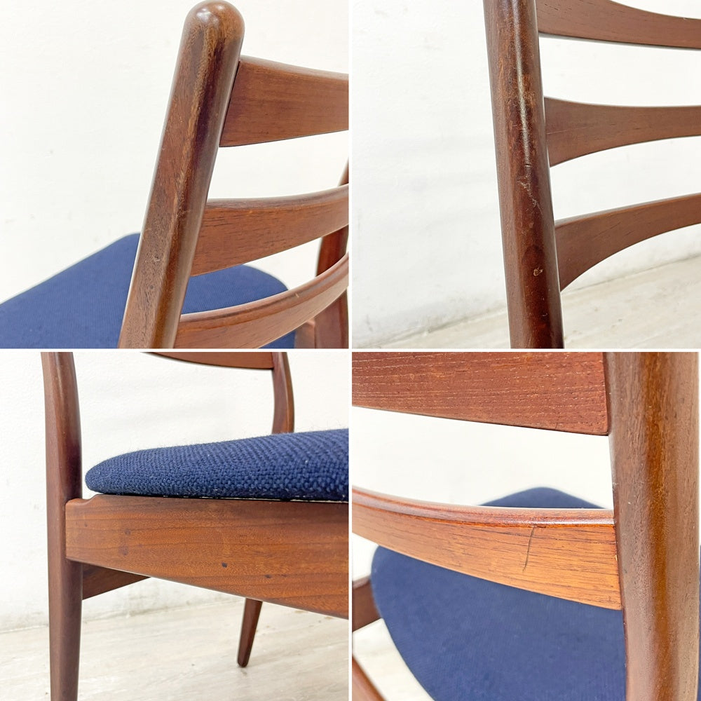 北欧ビンテージ Scandinavia Vintage ダイニングチェア 無垢材 ファブリック 北欧家具 モダンデザイン A ●