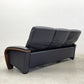 冨士ファニチア FUJI FURNITURE 3pソファ＋オットマン2台付き 本革張り リクライニング機能付き〓