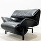 カッシーナイクスシー Cassina ixc. ヴェランダ VERANDA 1pソファ ローバック ハイバック オットマン ブラックレザー 本革 ヴィコ・マジストレッティ イタリア モダン ●