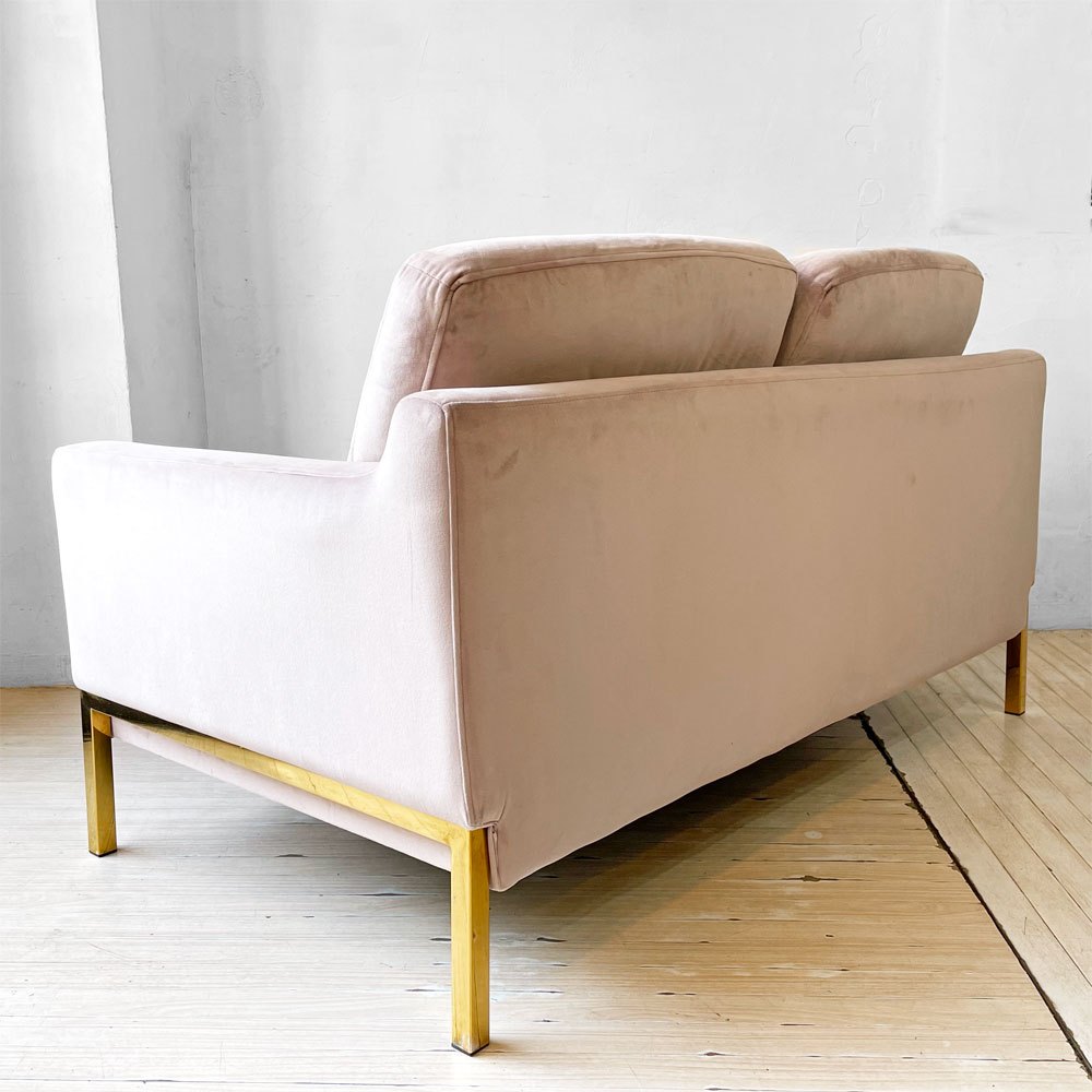 フランフラン Francfranc スプランソファ 2シーター ソファ クッション付 ピンク 定価\59,000- ★