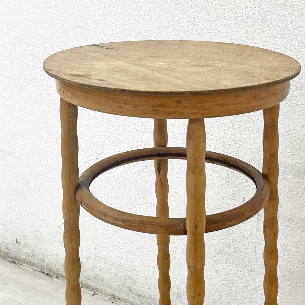 ヨーロピアンビンテージ European Vintage 木製フラワースタンド 花台 プラントスタンド H68cm カントリースタイル シャビーシック ●