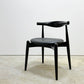カールハンセン＆サン Carl Hansen & Son CH20 エルボーチェア オールブラック ビーチ材 レザー ハンス・J・ウェグナー 美品 ●