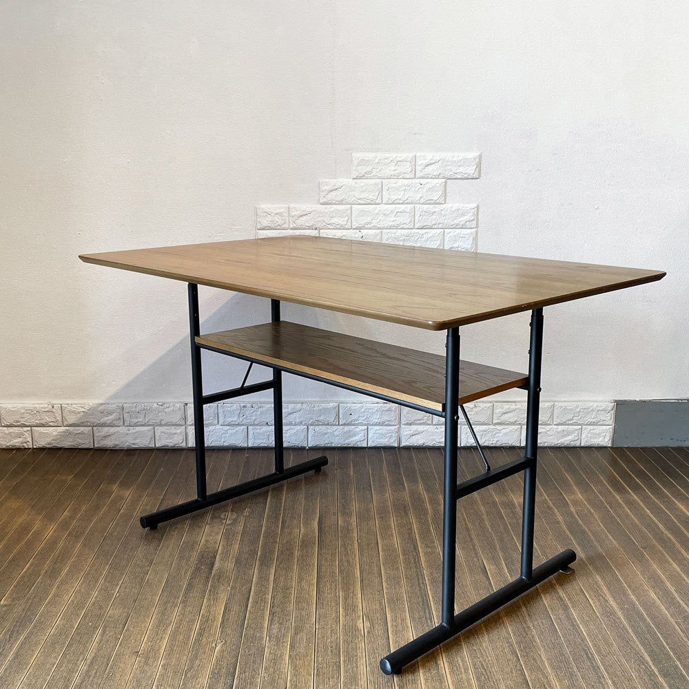 ジャーナルスタンダードファニチャー j.s.F パクストン PAXTON LD TABLE エルディーテーブル LDテーブル オーク材 ブラックスチール アジャスター付 定価¥44,000- ◎