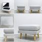 フランフラン Francfranc フルレット 2シーター カウチソファ ローソファ L字ソファ 3way ファブリック ベージュ オットマン付き W130.5cm ●