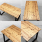 かなでもの KANADEMONO ザ・テーブル THE TABLE デスク 杉無垢材 W140cm スチール スクエアレッグ ブラック 定価￥55,000- ●