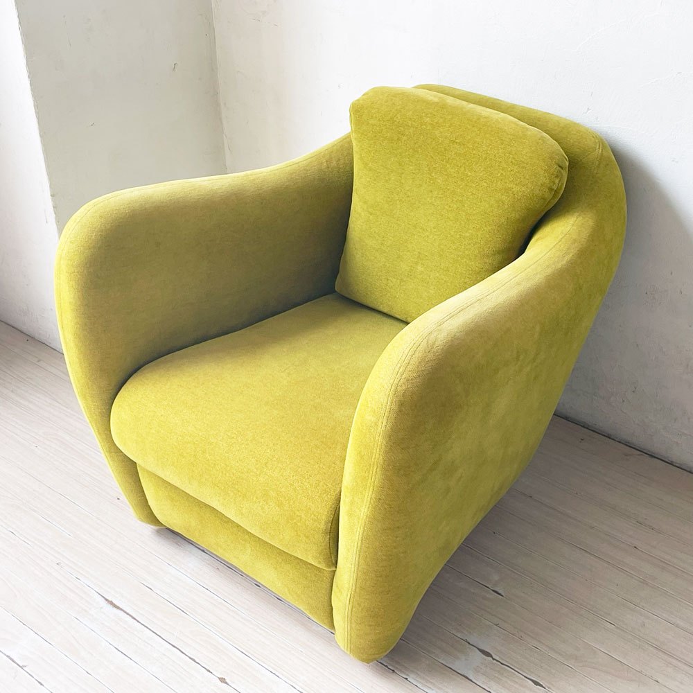 イデー IDEE ミニミラーアームチェア MINI MILLER ARM CHAIR パーソナルチェア シングルソファ ファブリック グリーン ライム ★
