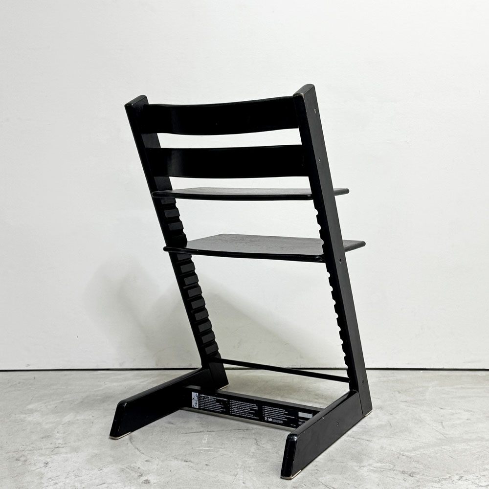 ストッケ STOKKE トリップトラップ TRIPP TRAPP ベビーチェア キッズチェア S/N無し ブラック ノルウェー 北欧家具●
