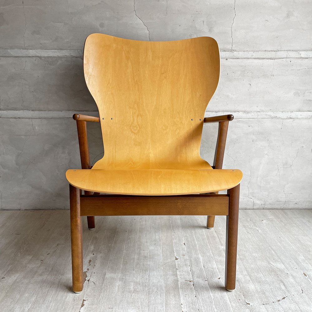 アルテック artek ドムス ラウンジチェア Domu Lounge Chair アームチェア バーチ材 ハニー×ウォールナット スコープ SCOPE別注 希少カラー イルマリ・タピオヴァーラ 北欧 フィンランド ♪
