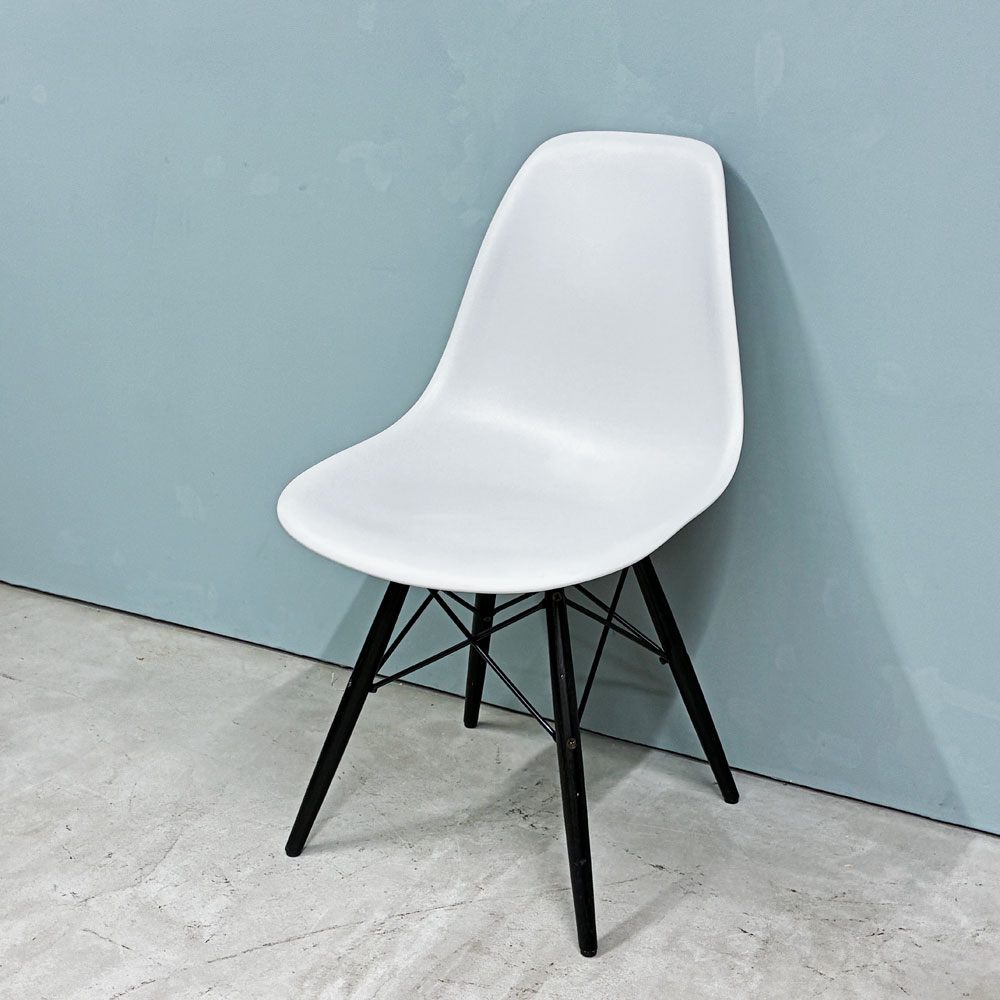 ハーマンミラー HermanMiller サイドシェルチェア ドゥエルレッグ ブラック×エボニー ポリプロピレン製 イームズ ミッドセンチュリー ◎