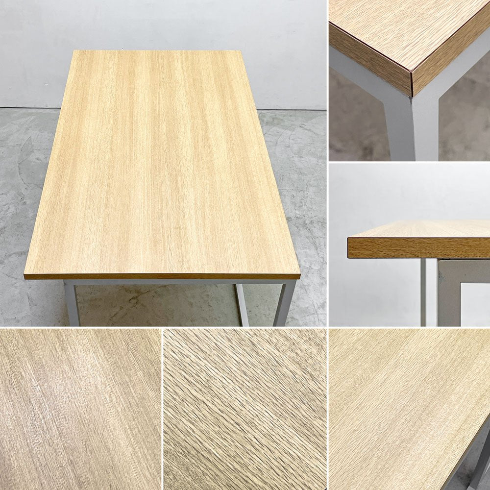 ビスレー BISLEY デスクプラン DESK PLAN Lフット ワーキングテーブル デスク オーク メラミン天板 スチール脚 W120cm イギリス ●
