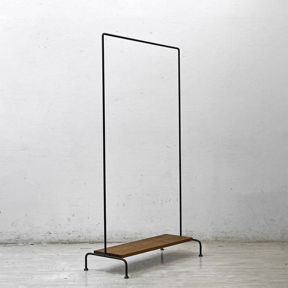 ヒロファニチャー hiro furniture アイアンｘオーク材 ハンガーラック インダストリアルデザイン 工業系 ●