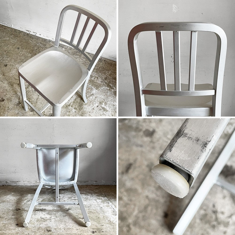 ネイビーバースツール Navy BarStool カウンターチェア アルミニウム インダストリアル リプロダクト A ■
