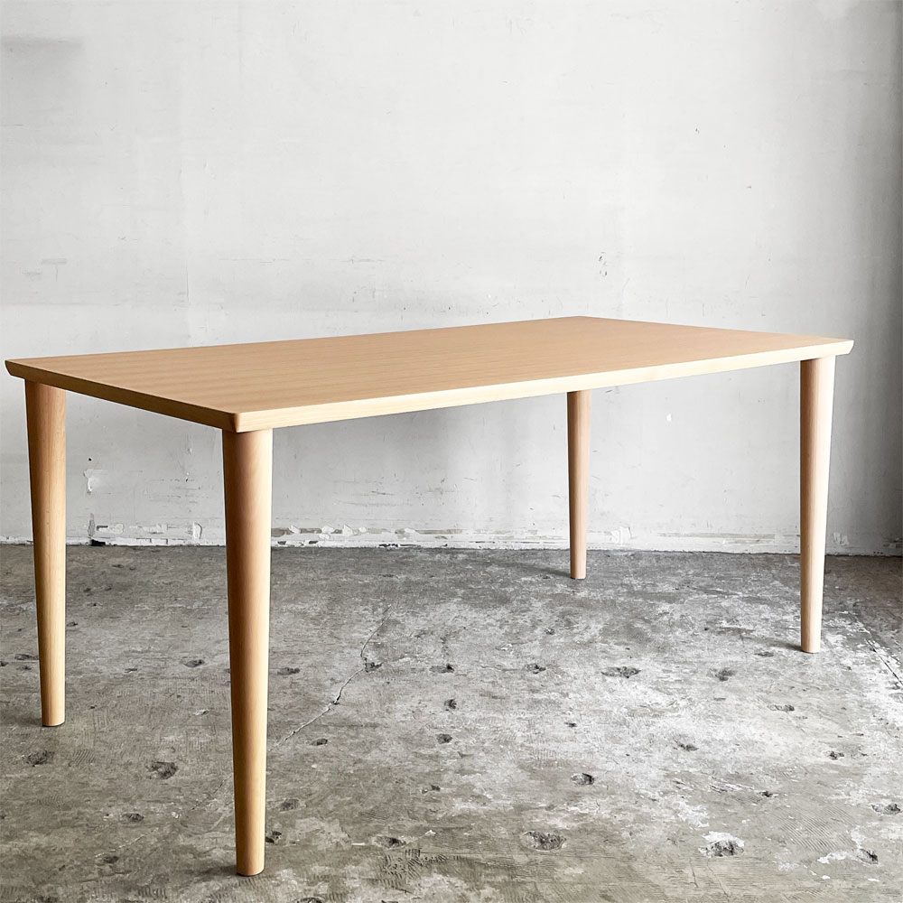 カリモク60+ Karimoku60+ ロクマルプラス ダイニングテーブル 1500 ピュアビーチ ブナ材 ナチュラル W150cm 定価￥115,940- 美品 ■