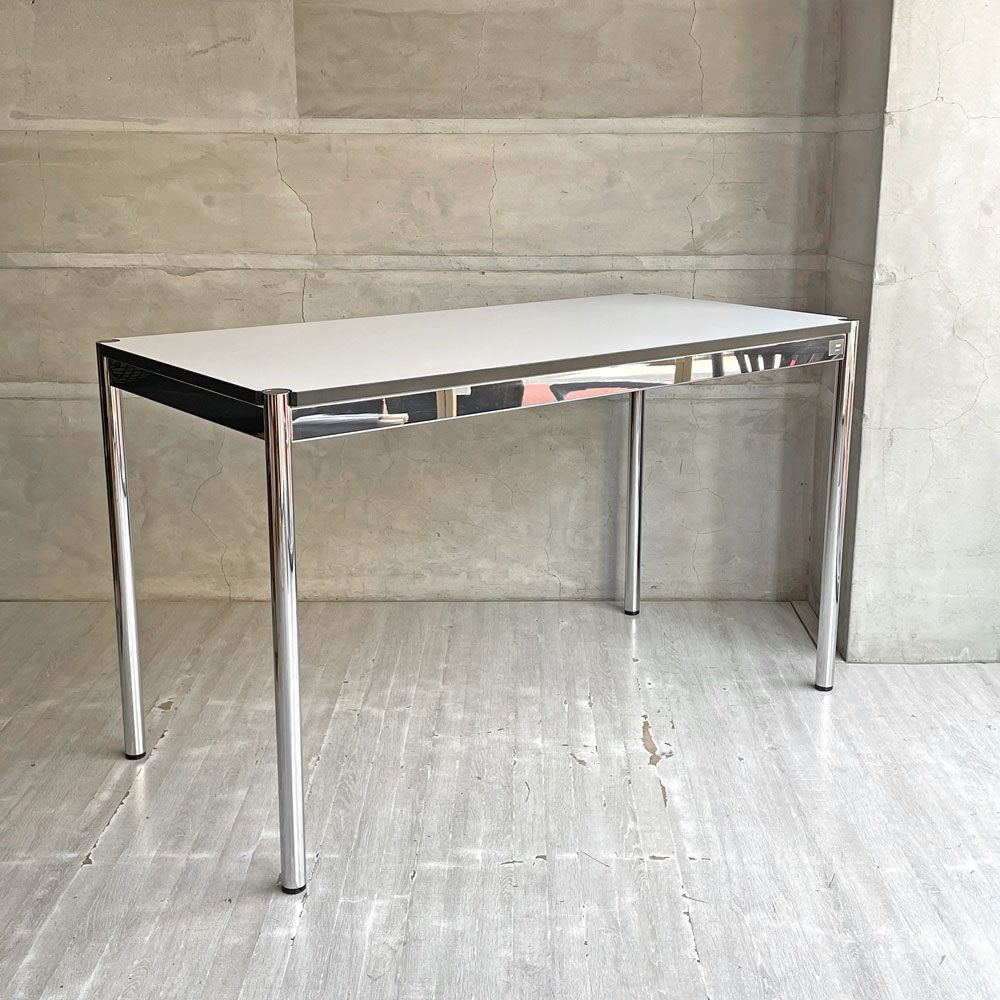 USMハラー USM Haller モジュラーファニチャー USMハラーテーブル ワーキングデスク パールグレーラミネート 125×60 オフィス家具 スイス♪