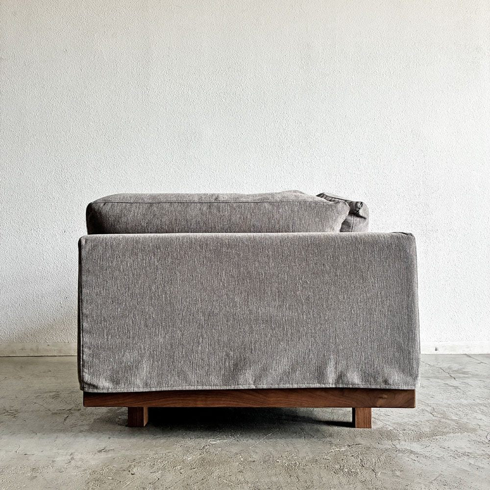 マスターウォール MASTERWAL デニッシュ DANISH SOFA コーナーソファ W94cm ウォールナット無垢材 ファブリック 新品替えカバー付 合計定価￥445,500- 〓