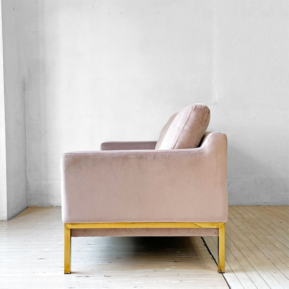 フランフラン Francfranc スプランソファ 2シーター ソファ クッション付 ピンク 定価\59,000- ★