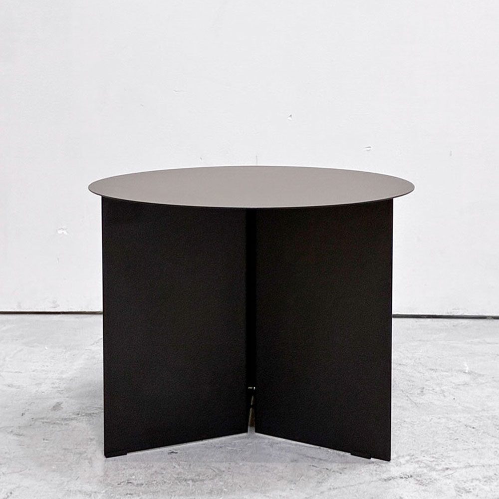 ヘイ HAY スリットテーブル SLIT TABLE XL サイドテーブル ローテーブル ラウンド Φ45cm スチール ブラック 北欧 デンマーク モダン C ●