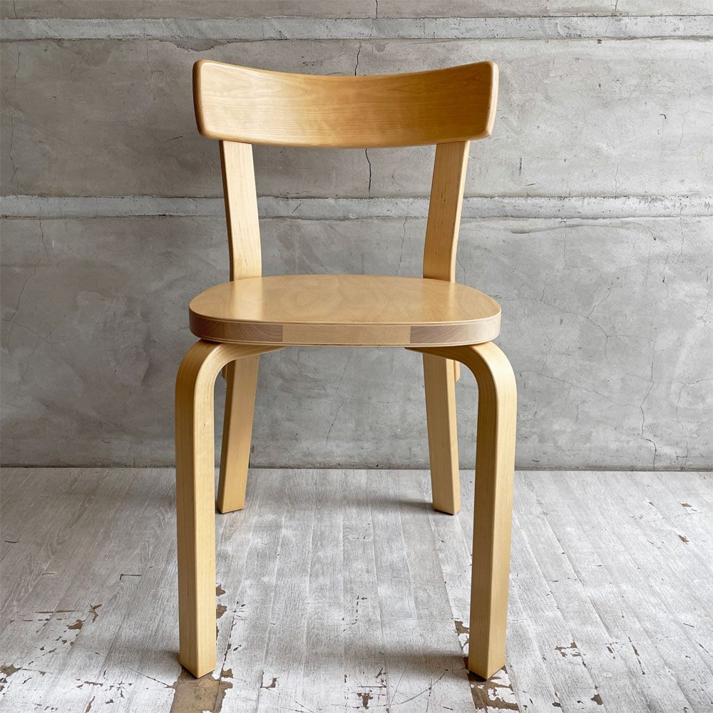 アルテック artek チェア69 Chair69 ダイニングチェア ナチュラルラッカー アルヴァ・アアルト Alva Aalto フィンランド 北欧家具 ♪