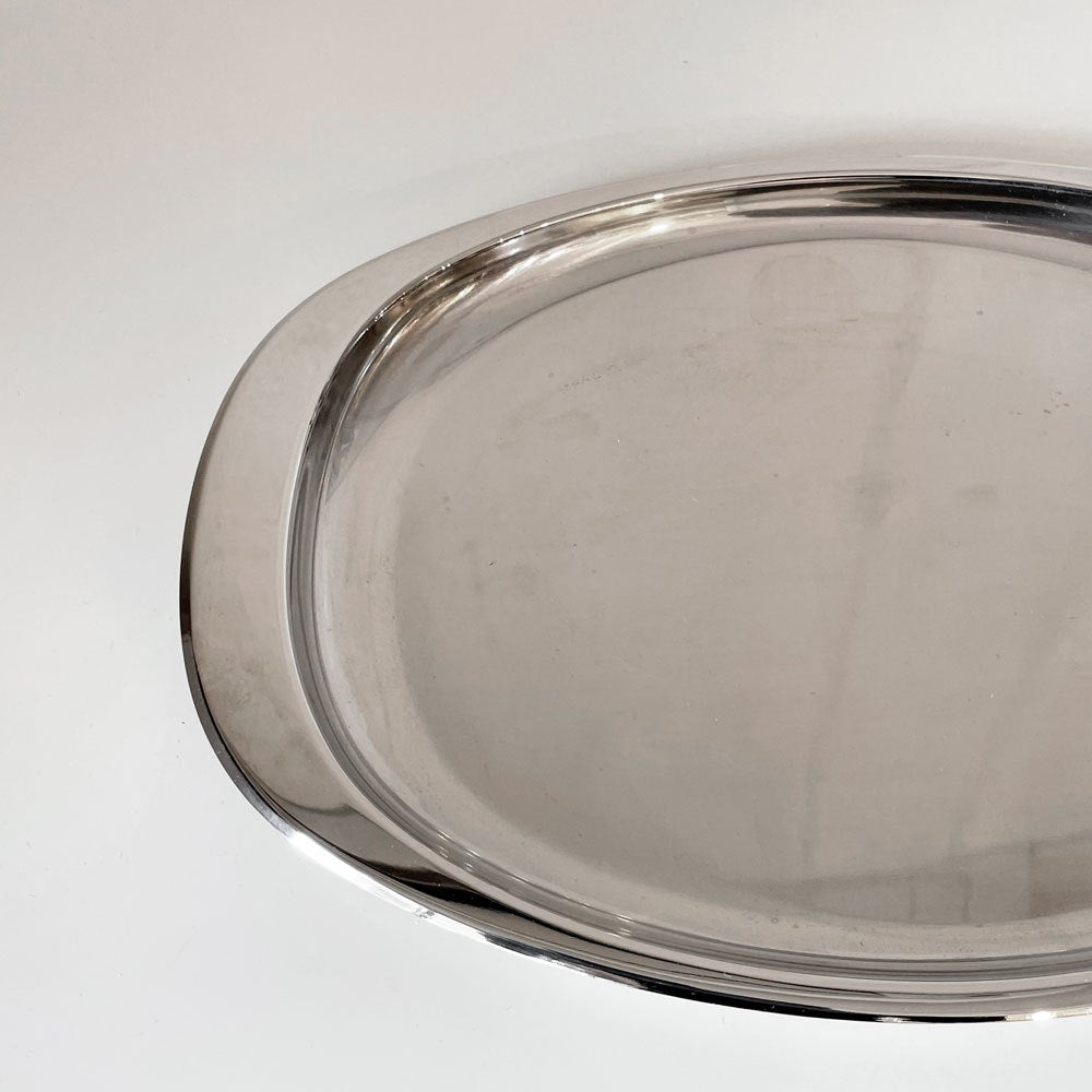 アレッシィ ALESSI アヴィオ AVIO オーバルトレイ トレー カルロ・マッツェリ＆アンセルモ・ヴィターレ ステンレススチール W80cm イタリア ◎
