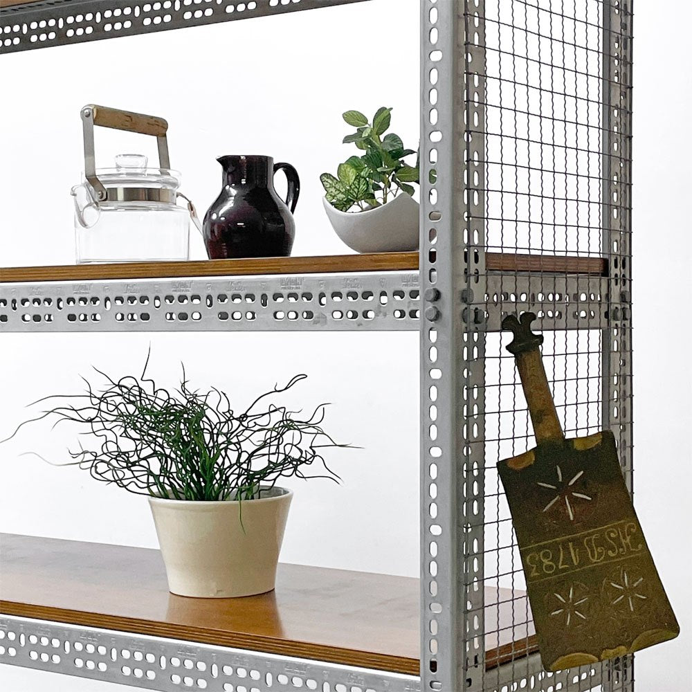 リオン LYON アングルシェルフ SLOTTED ANGLE SHELF 5段 オープンシェルフ W124.5 x D40.5 x H175.5cm P.F.S取扱 スチールメッシュ インダストリアル 工業系 ●