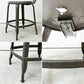 フェールトラヴァイユ FER TRAVAIL ニコルチェア NICOLLE Chair SH45cm ダイニングチェア スチール マットクリア仕上げ 別注モデル レザーパッド付 ブラック インダストリアル フランス ●