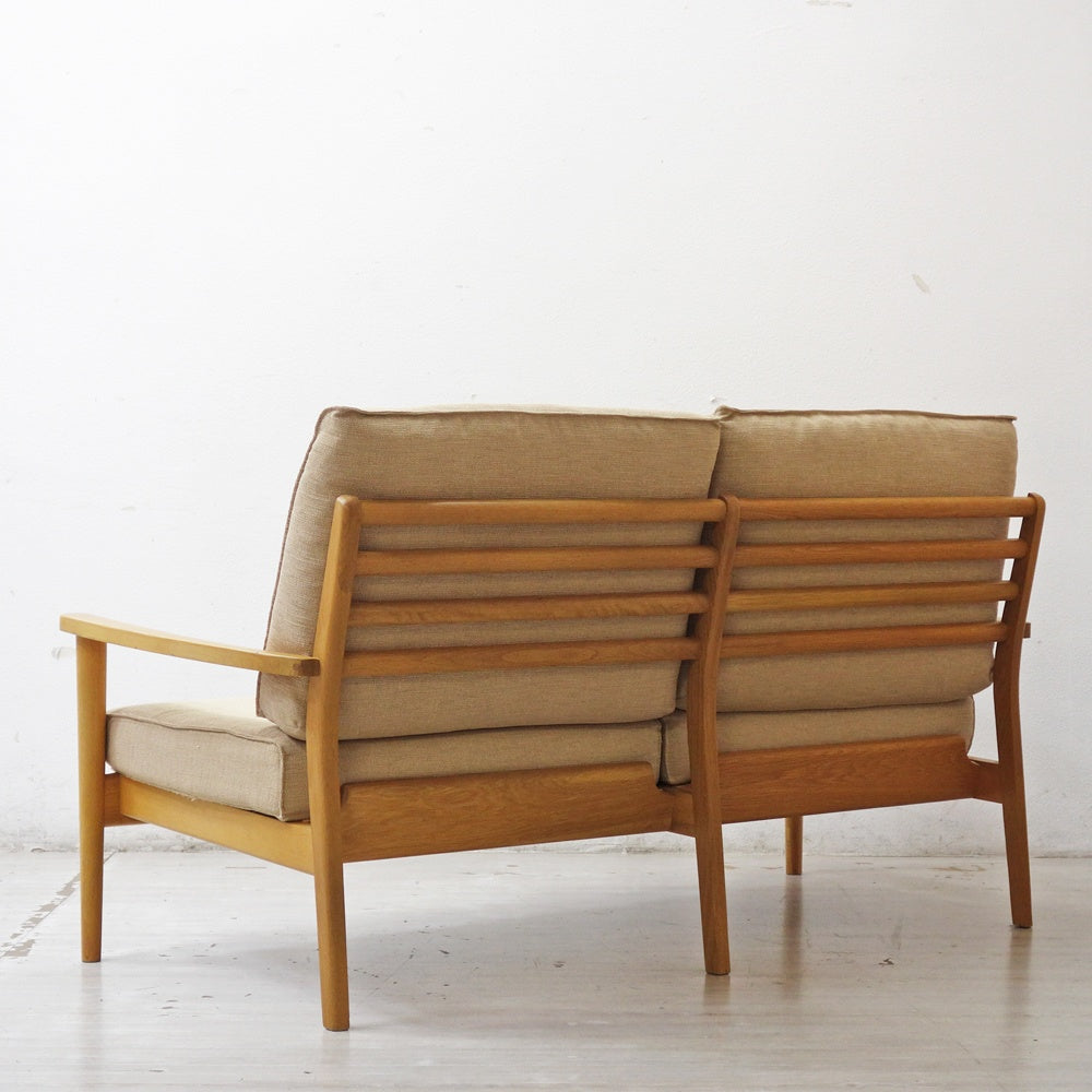 IDC大塚家具 OTSUKA シネマ CINEMA 2Pソファ オーク無垢材 w160cm ナチュラル 北欧スタイル ●