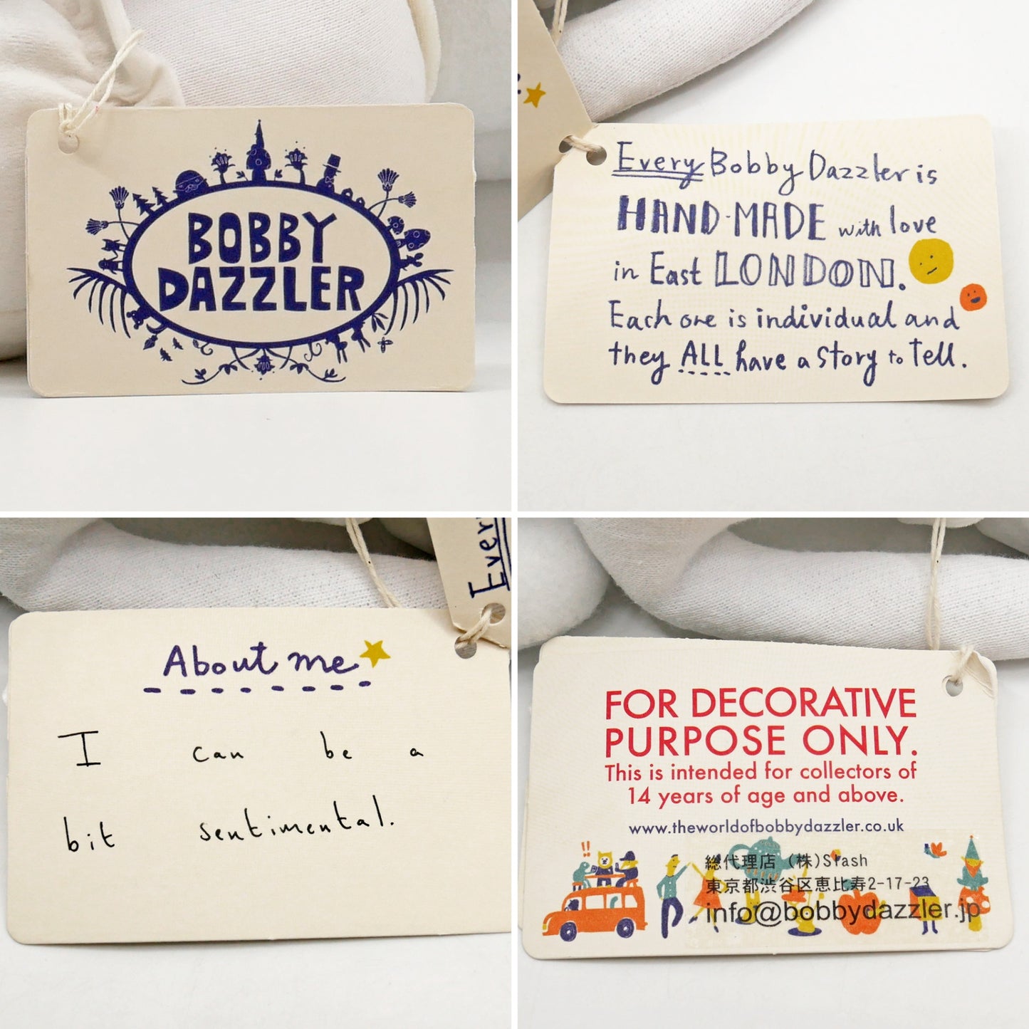 ボビーダズラー Bobby Dazzler 犬 dog ぬいぐるみ ハンドメイド イギリス ●