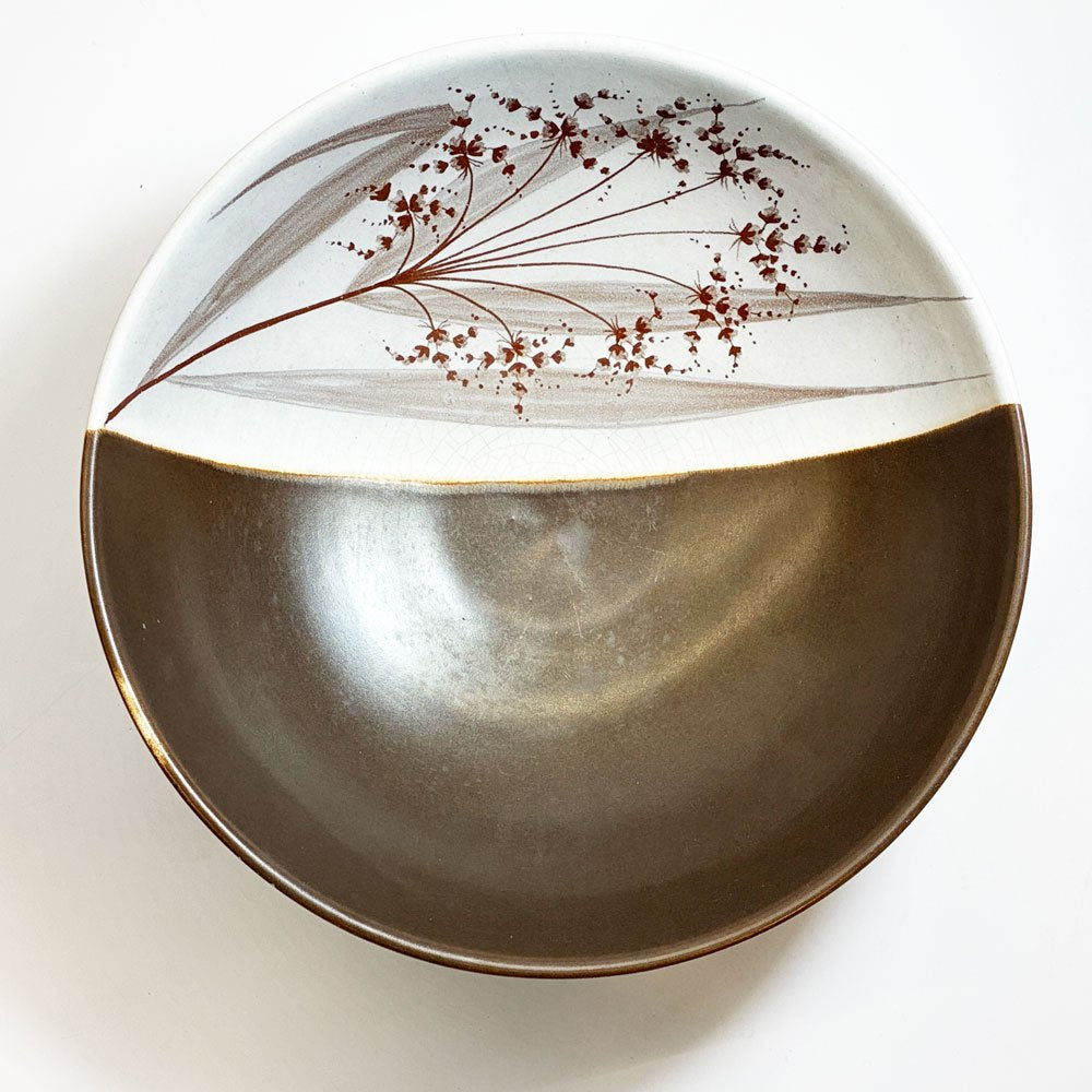 クピターンサビ Kupittaan Savi サービングボウル ハンドペイント 二層釉薬 22.5cm フィンランドビンテージ 北欧食器 ★