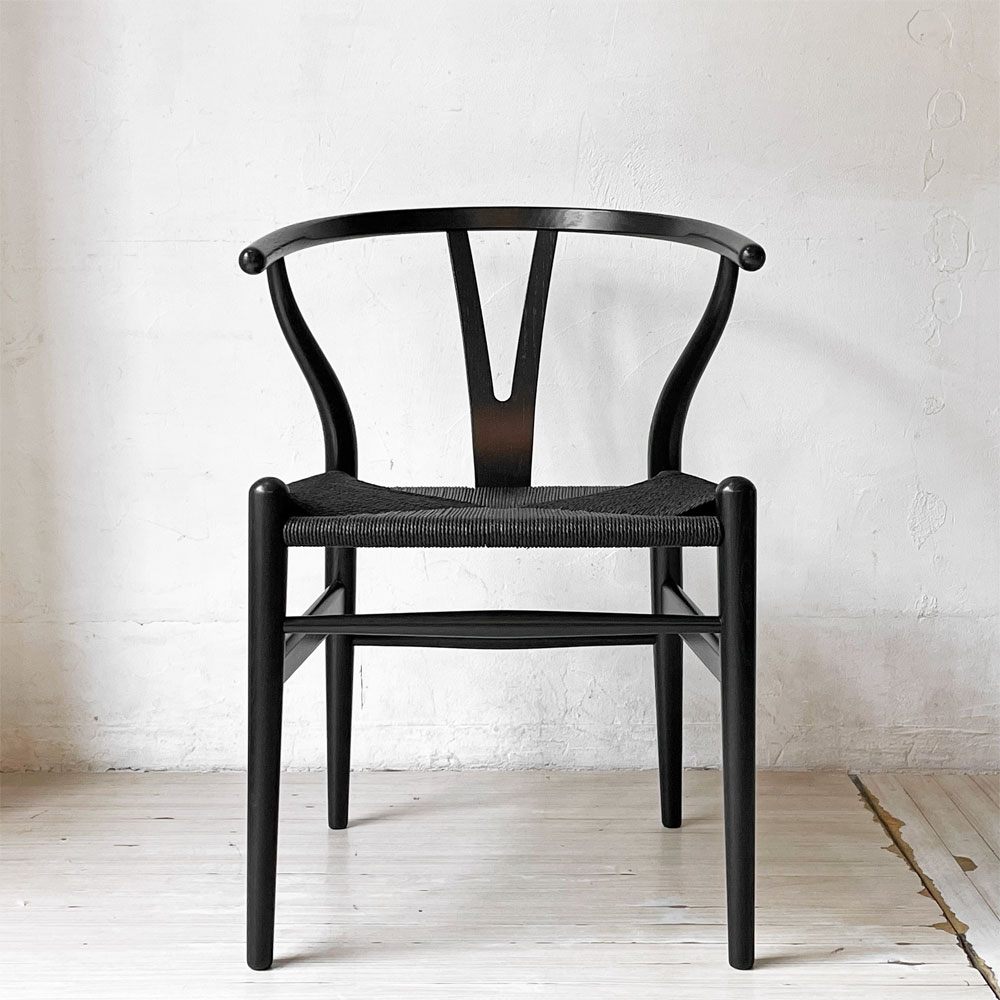 カールハンセン＆サン Carl Hansen & Son CH24 Yチェア ブラックラッカー×ブラックペーパーコード ハンス・J・ウェグナー オーク材 美品 定価￥199,100- ★