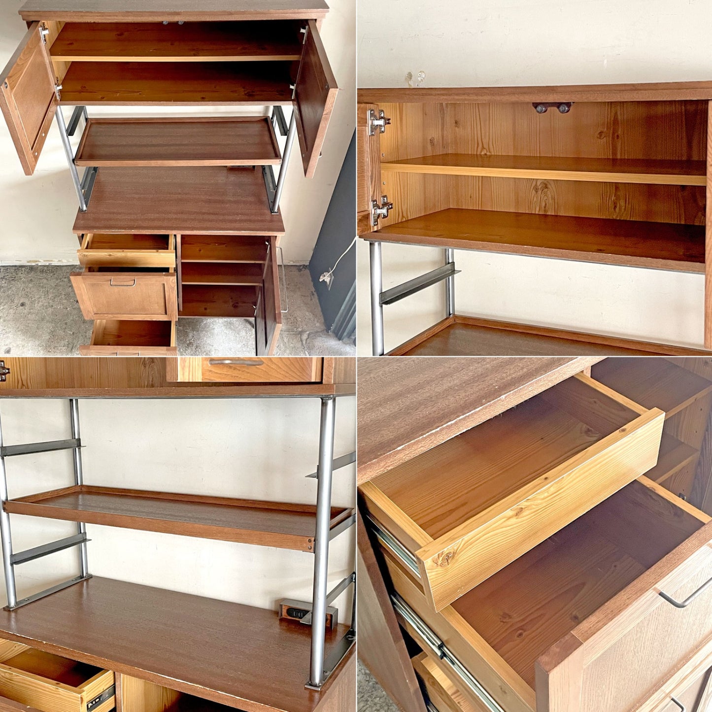 ジャーナルスタンダードファニチャー j.s.F ブリストル BRISTOL キッチンボード 食器棚 カップボード W92cm アッシュ材 廃盤 ■