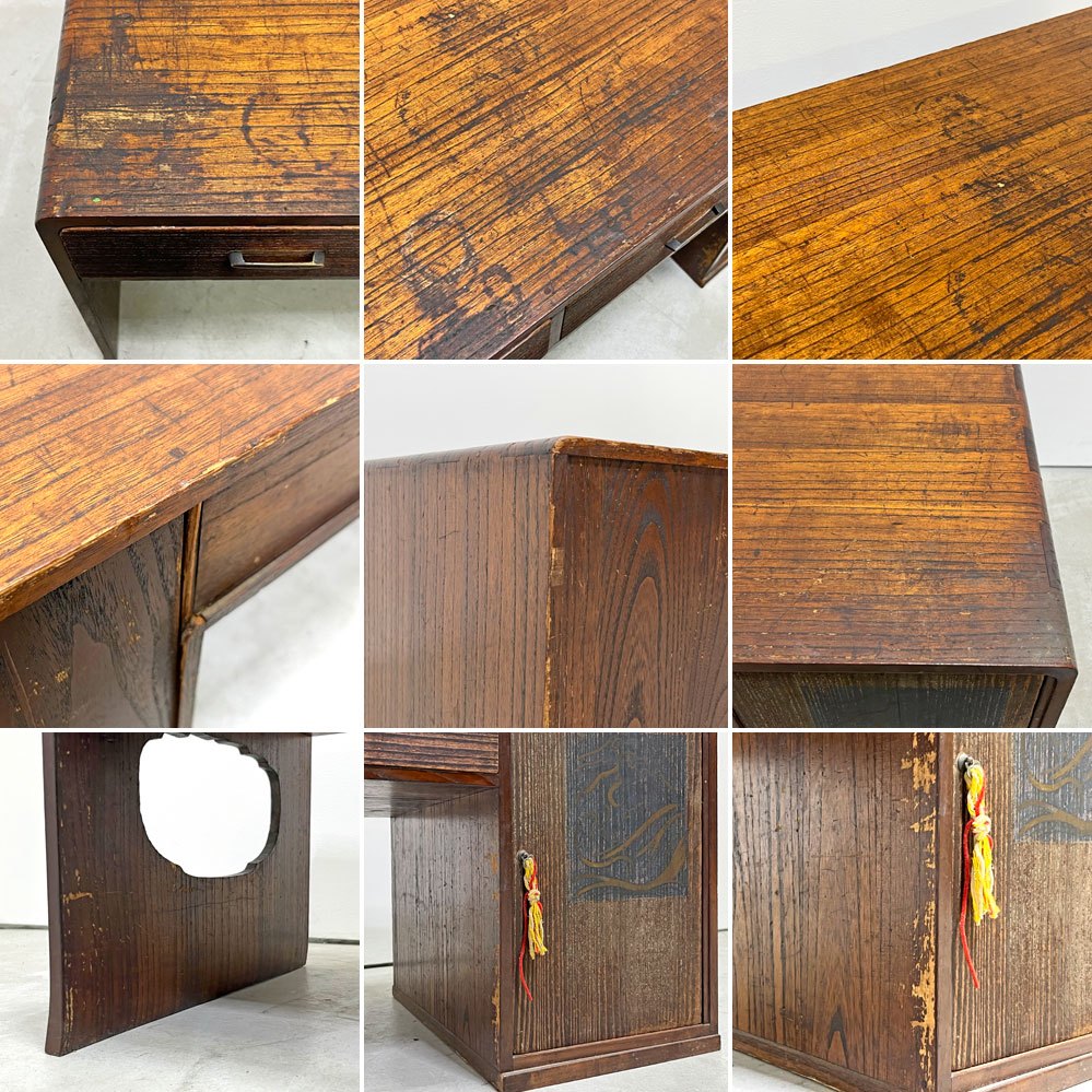 ジャパンビンテージ Japan Vintage 文机 座卓 ローテーブル 時代家具 和家具 古道具 ●