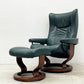 エコーネス EKORNES ストレスレスチェア ウイング stressless Wing リクライニングチェア Mサイズ オットマン付き 北欧 〓