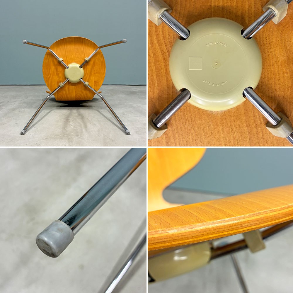 フリッツハンセン Fritz Hansen 3101 アリンコチェア アントチェア 4本脚 ナチュラルビーチ ラッカー仕上げ アルネ・ヤコブセン G ◎