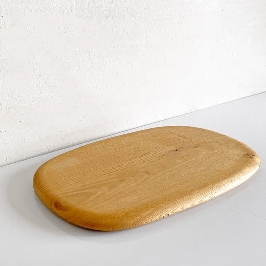 内山玲 Rei Uchiyama 栗材 カッティングボート 32×22cm 木製 まな板 サービングプラター トレイ 袋付き 現代作家 ■