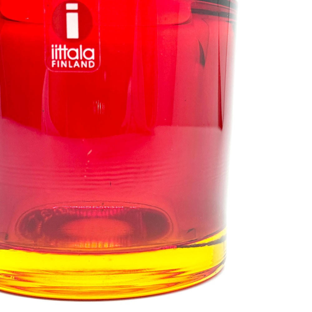 イッタラ iittala マリメッコ marimekko キビ kivi キャンドルホルダー レッド 60mm ヘイッキ・オルヴォラ フィンランド  ●