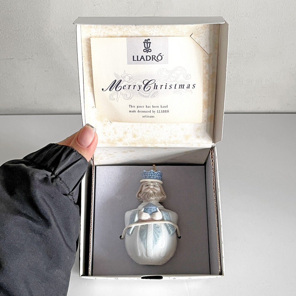 リヤドロ LLADRO ガスパール王 King Gaspar クリスマスオーナメント 箱付 陶器 ビンテージ スペイン ■
