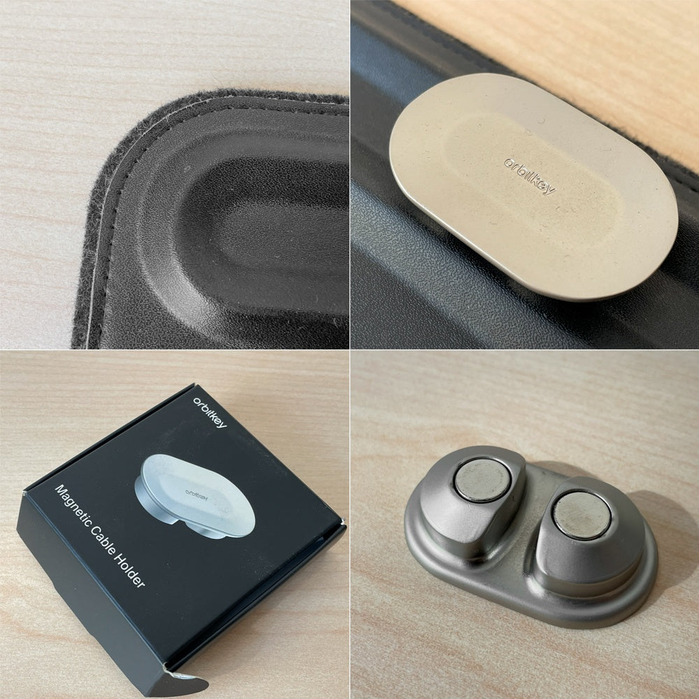 オービットキー Orbitkey マグネットケーブルホルダー＆2層デスクマット Mサイズ Desk Mat ヴィーガンPUレザー ★
