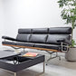 ハーマンミラー Herman Miller イームズソファ Eames Sofa 3シーター ウォールナット材 レザー ブラック C&R. イームズ ミッドセンチュリー ●