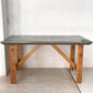 ジンクトップ ウッドベース Zinctop Wood base ダイニングテーブル Dining table アトリエテーブル 作業台 工業デザイン ★