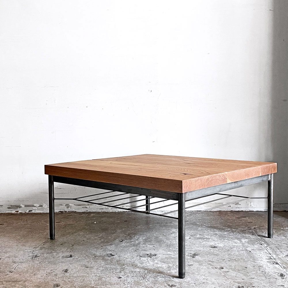 トラックファニチャー TRUCK FURNITURE オークアイアンレッグ ローテーブル OAK IRON-LEG LOW TABLE センターテーブル オーク無垢材 インダストリアル ■