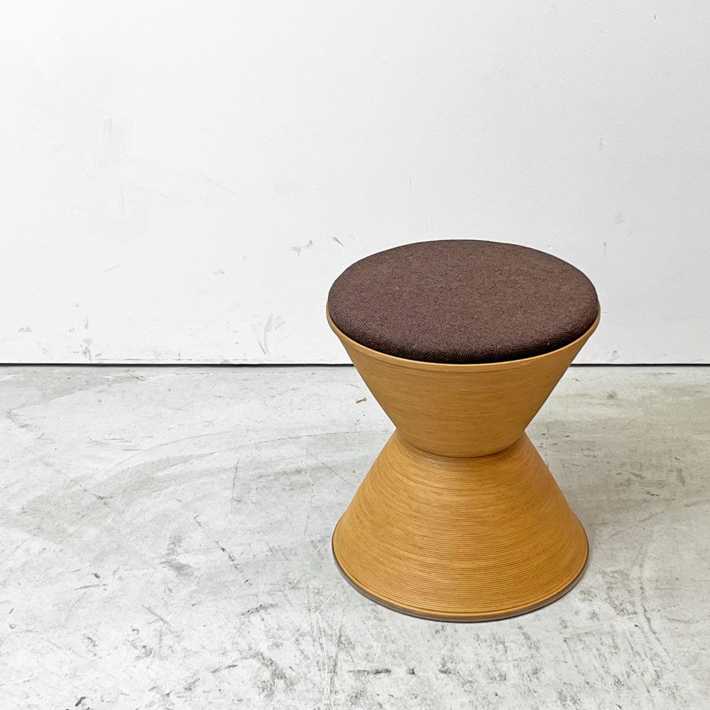 ブナコ BUNACO スツール IB-S124 ライトブラウン×チョコブラウン ブナ材 エントランス クラフト 和モダン 独自製法 定価 ¥60,500- ●