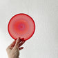 【29E】辻和美 Kazumi Tsuji レッド red ガラスプレート Φ15.5cm 個展作品 2016年 ファクトリーズーマー factory zoomer 現代作家 ◎