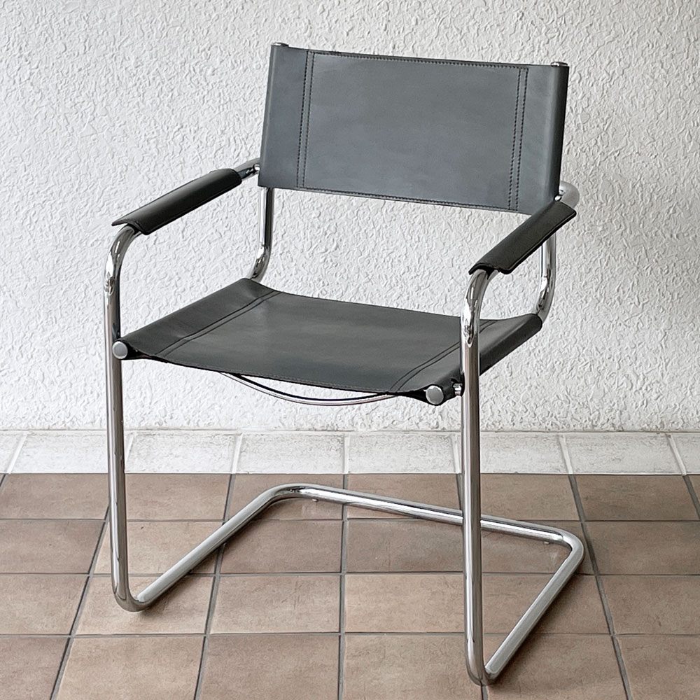 スタジオライン studio Line S34 カンティレバー アームチェア ダイニングチェア Mart Stam マルト スタム イタリア製 村田合同取り扱い リプロダクト A ◇