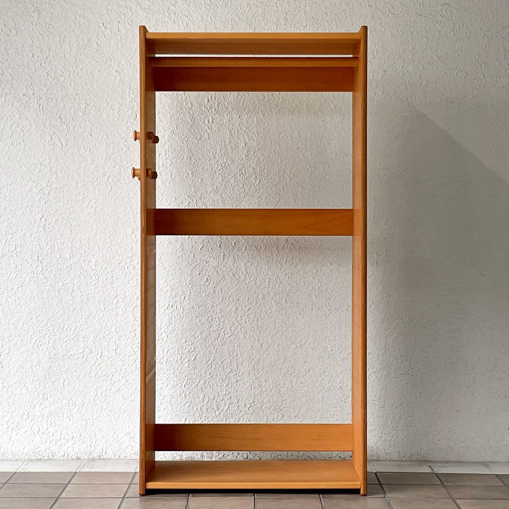 フォルミオ Formio トールシェルフ オープンシェルフ SHELF 1440 ワードローブ仕様 フック4個付き H144.5㎝ ビーチ材 北欧 デンマーク ◇