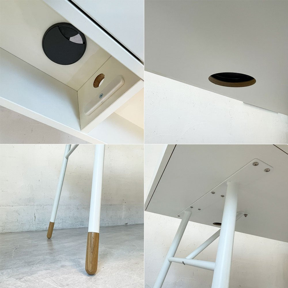 ボーコンセプト Boconcept クパチーノ Cupertino デスク マットホワイト ラッカー仕上げ ナチュラルオーク W140cm 定価 ¥149,900- ★