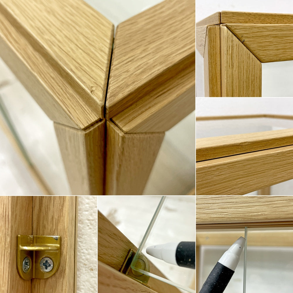 イケア IKEA ストックホルム2025 STOCKHOLM 2025 ガラスショーケース キャビネット 飾り棚 オーク材 北欧デザイン ●