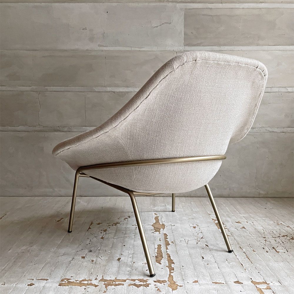 ウエストエルム West Elm ロワン ROWAN ラウンジチェア イージーチェア＆オットマン ベージュ系 ファブリック モダンデザイン ♪