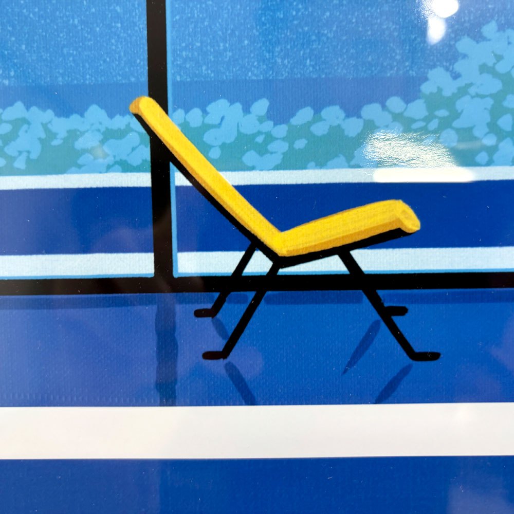 永井博 トロピカルモダン ポスター TROPICAL MODERN POSTER side-B 55.5×77cm 直筆サイン シティポップ 額装品 ●